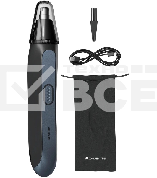 Триммер Rowenta TN3720E0 черный/серый (насадок в компл:1шт)