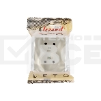 Розетка 2-м ОП LETO без заземл. закрытый корпус ПБТ крем LEZARD 752-0300-128B, фото3