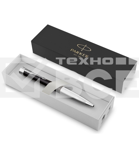 Ручка шариковая Parker Urban Core (CW2150858) Muted Black CT, M, черные чернила, подарочная коробка с европодвесом