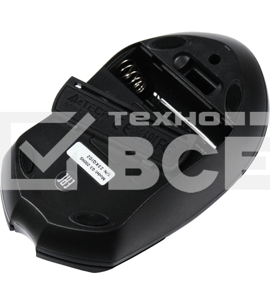 Мышь беспроводная A4Tech G3-200NS черный, 1200 dpi, радиоканал, USB, кнопки - 3