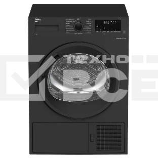 Сушильная машина Beko DF7412GB черный, 8 кг, сушка - тепловой насос, программ - 15, 59.7 x 84.6 x 53.7 см