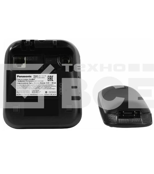 Телефон беспроводной (DECT) Panasonic KX-TGB610RUB черный АОН