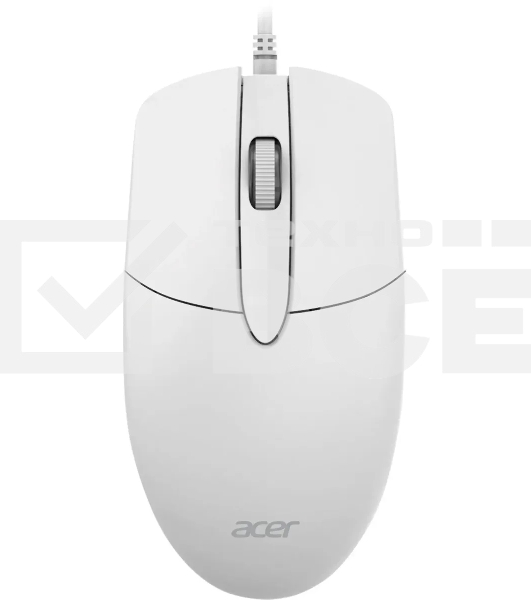 Мышь проводная Acer OMW300 белый, 1200 dpi, USB, кнопки - 3