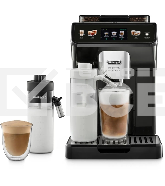 Кофемашина автоматическая DeLonghi ECAM450.55.G черный, исп. кофе - зерновой/молотый, 1.8 л, 1450 Вт, 19 Бар.