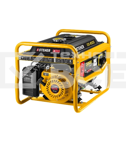 Электрогенератор бензиновый STEHER GS-4500, 3.3 кВт, 72 дБ, 39 кг