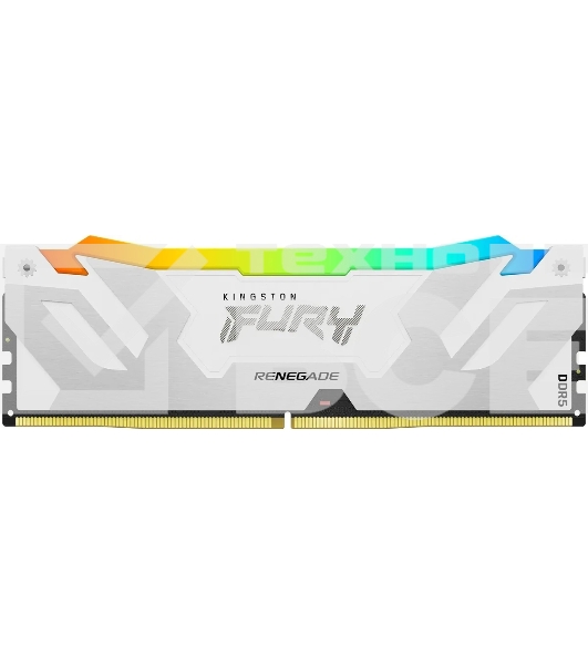 Оперативная память Kingston Fury Renegade, DDR5, 16GB (1x16GB), 6800MHz, CL36, с радиатором, RGB, белый