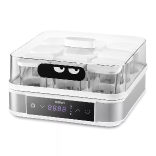 Йогуртница Kitfort КТ-4096 40Вт 9б. 170мл серебристый/белый