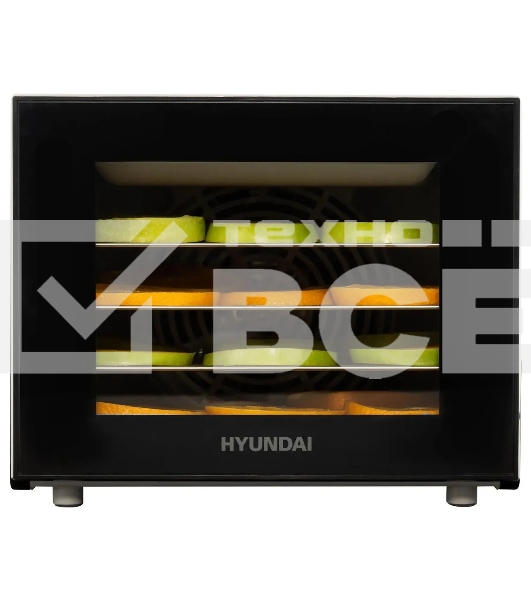 Сушка для фруктов и овощей Hyundai HYFD-1204 8под. 400Вт черный