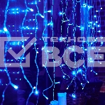 Занавес светодиодный с эффектом мерцания 3х2м Соединяемый 240 светодиодов Синий свет Провод прозрачный, фото7