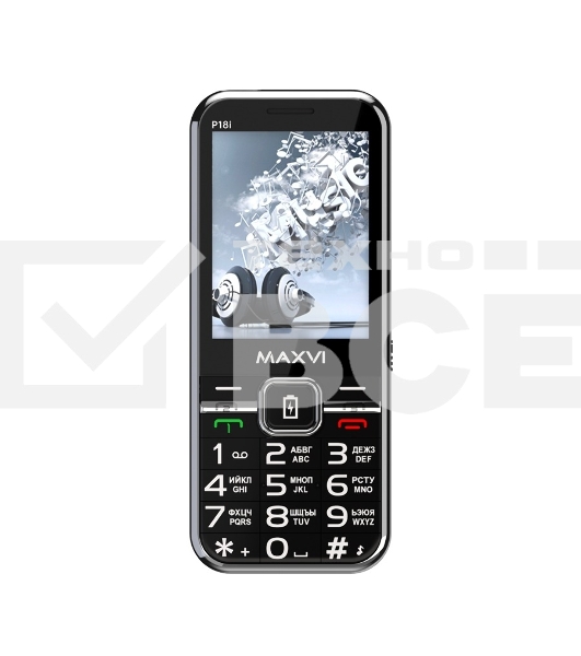 Мобильный телефон Maxvi P18i черный