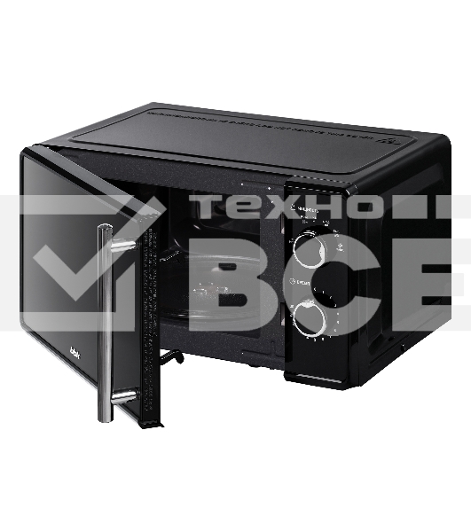 Микроволновая печь BBK 17MWS-794M/B-M черный, 17 л, 700 Вт, поворотный механизм