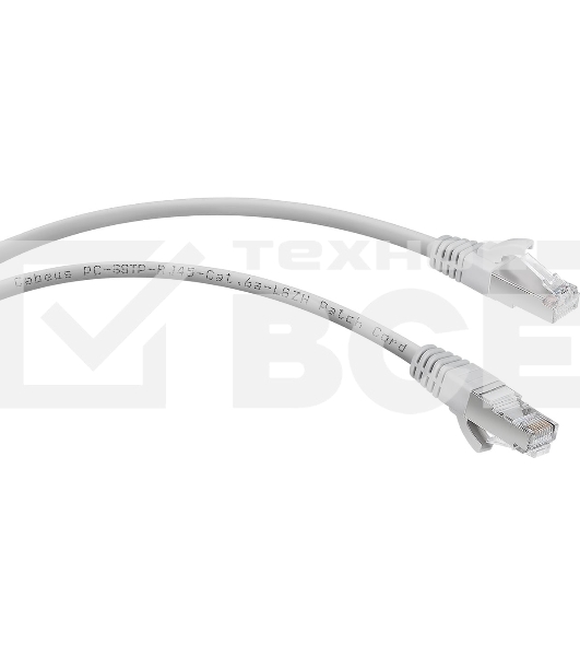 Шнур комм. Cabeus, кат. 6A, экр., S/FTP, RJ45/RJ45, LSZH, AWG26 10м, серый