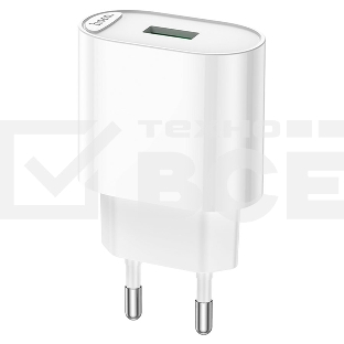 Блок питания (сетевой адаптер) HOCO C109A Fighter, QC3.0, 18W, белый