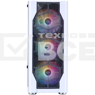 Компьютерный корпус 1STPLAYER DK D4 белый, ATX, 4x120мм FRGb fans