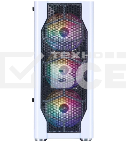 Компьютерный корпус 1STPLAYER DK D4 белый, ATX, 4x120мм FRGb fans