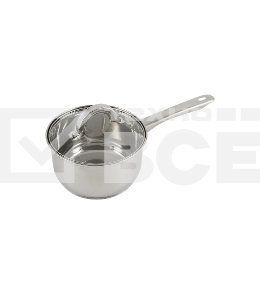 Ковш MALLONY Mediano нержавеющая сталь, со стеклянной крышкой, 1,9 л, d-16