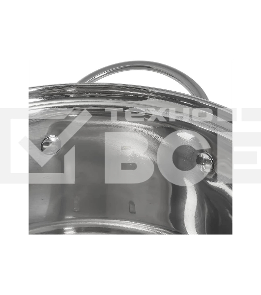 Кастрюля WEBBER BE-349/2 4,8 л, 22 см, из нержавеющей стали со стеклянной крышкой