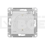 Механизм розетки 1-м СП AtlasDesign AQUA с заземл. защ. шторки с защ. крышкой 16А IP44 белый, SchE ATN440146, фото4