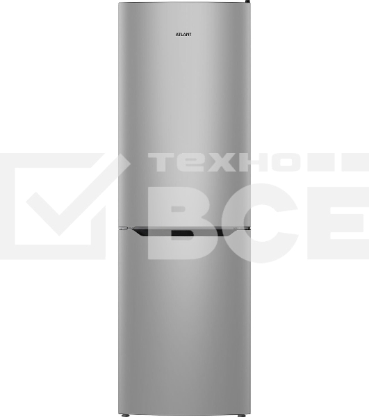 Холодильник Атлант 6621-189 серебристый двухкамерный 205/119 л морозилка снизу, капельная система