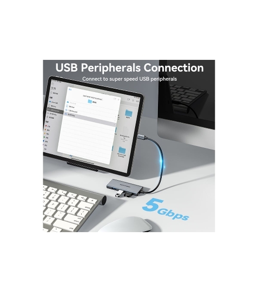 USB-концентратор Vention TOOHB, USB Type-C, USB/HDMI/SD/XD/CF/MS/TF,USB Type-C