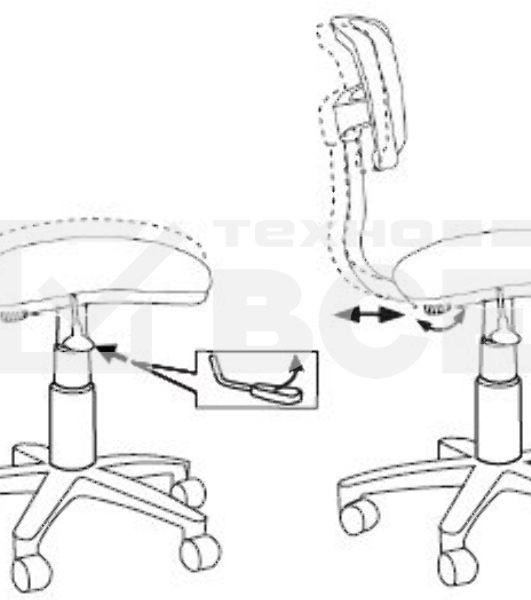 Кресло детское Бюрократ CH-W299/PK/TW-13A TW-06A TW-13A розовый спинка сетка (пластик белый)