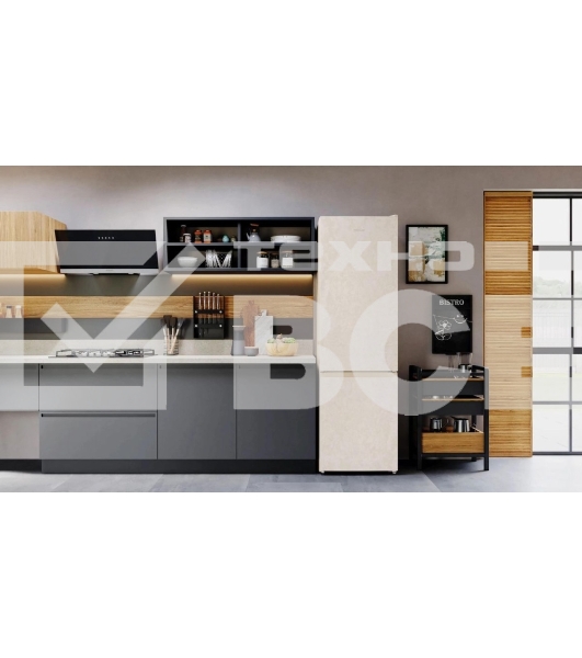 Холодильник Hotpoint HT 4200 AB мраморный двухкамерный 247/78л морозилка снизу, No Frost