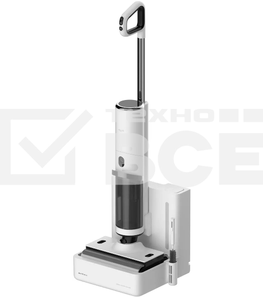 Пылесос моющий Deerma DEM-VX910W белый/черный, питание от аккумулятора, 230 Вт, уборка влажная/сухая, пылесборник 0.7 л, работа от АКБ max - 45 мин