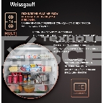 Холодильник Weissgauff WCD 590 NoFrost Inverter Premium Biofresh Blue Glass синий трёхкамерный 359/180 л морозилка снизу, фото7