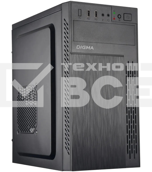Компьютерный корпус Digma DCC-MN301 черный без БП mATX 1x80mm 2x120mm 1xUSB2.0 1xUSB3.0 audio
