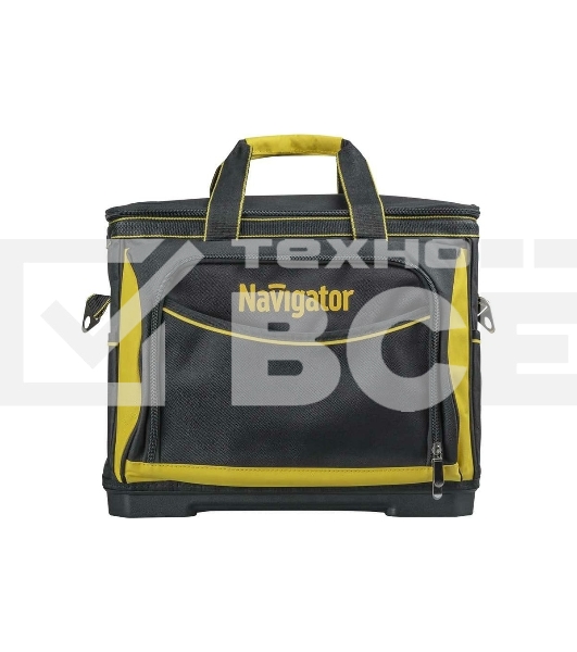 Сумка Navigator NTA-Bag07, 420х230х290мм, пластмассовое дно, черный/желтый