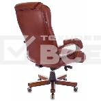 Кресло руководителя Бюрократ T-9926WALNUT светло-коричневый Leather Eichel, кожа, крестовина металл/дерево, фото14
