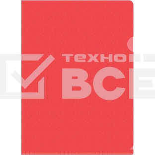 Папка-уголок Silwerhof Eco тисненый A4 пластик 0.12мм красный