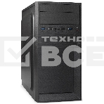 Компьютерный корпус Minitower ExeGate BAA-105U2-01-UNS400 (mATX, БП UNS400 с вент. 12см, 2*USB+2*USB 3.0, аудио, черный), фото 1