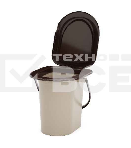 Ведро-туалет Альтернатива М1319 17л коричневый