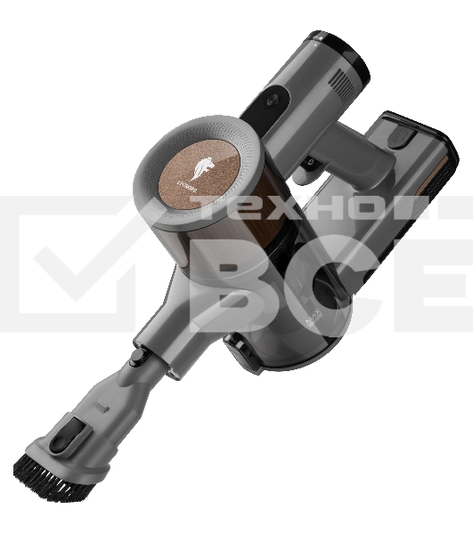 Пылесос вертикальный Leonord LE-1416 DC серый, питание от аккумулятора, 230 Вт, уборка суxая/влажная, пылесборник 0.5 л