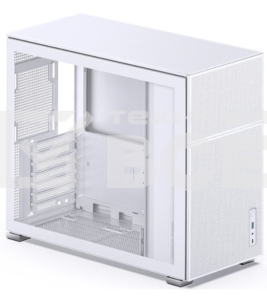 Компьютерный корпус без блока питания Case JONSBO D41 MESH, Midi-Tower, TG, no fan, 1xUSB-A 3.2 + 1xUSB-C 3.2, ATX, mATX белый