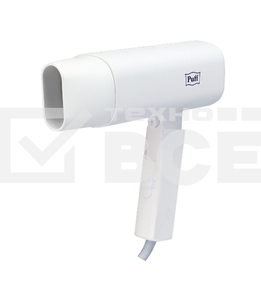 Фен для волос Puff 1802, белый, 1,8 кВт