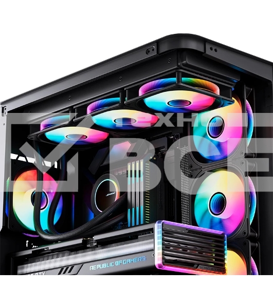 Вентилятор для корпуса JONSBO FR-606BR Reverse (120x120x25мм, 4-pin PWM, ARGb, 35.99CFM, 26.5dBA, 1500RPM, черный)