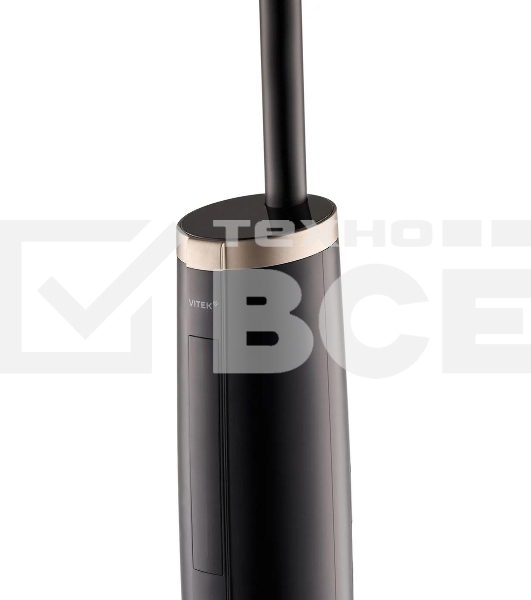 Пылесос вертикальный моющий Vitek VT-FW15PLUS черный, питание от аккумулятора, 120 Вт, уборка влажная/сбор жидкости/сухая, пылесборник 0.55 л