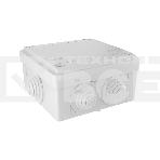 Коробка ответвительная DKC 53801 с 6 кабельными вводами д.25мм IP55 100х100х50мм, фото 1