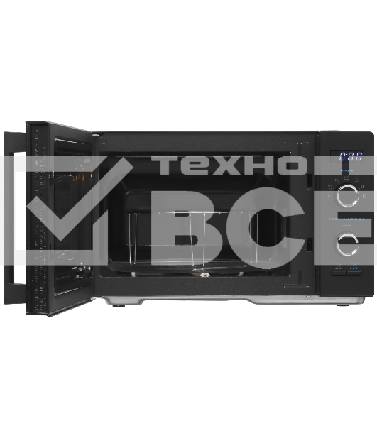 Микроволновая печь Midea AG825P2ET-B черный, 25 л, 800 Вт, переключатели - кнопки, поворотный механизм