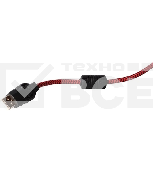 Гарнитура QUMO Atlantis чёрный, проводная, USB, подсветка