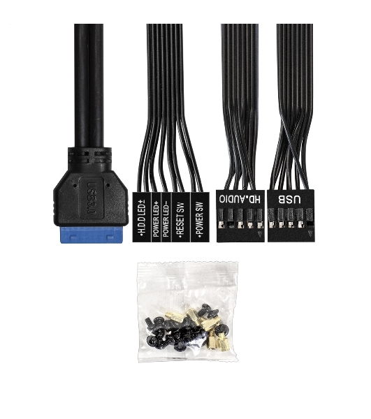 Корпус ExeGate BAA-503U2-AAA350, Mini-Tower, чёрный, 1 x 80/90 мм, БП 350 Вт