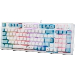 Клавиатура Defender Hawk GK-418  проводная, USB, белый + голубой, фото2