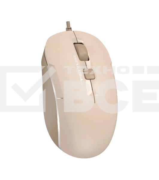 Мышь проводная A4Tech Fstyler FM26 бежевый/коричневый оптическая (2000dpi) USB для ноутбука (4but)