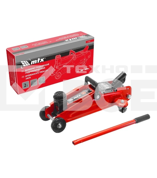 Домкрат гидравлический подкатной MTX 2т, 135-320мм 51082