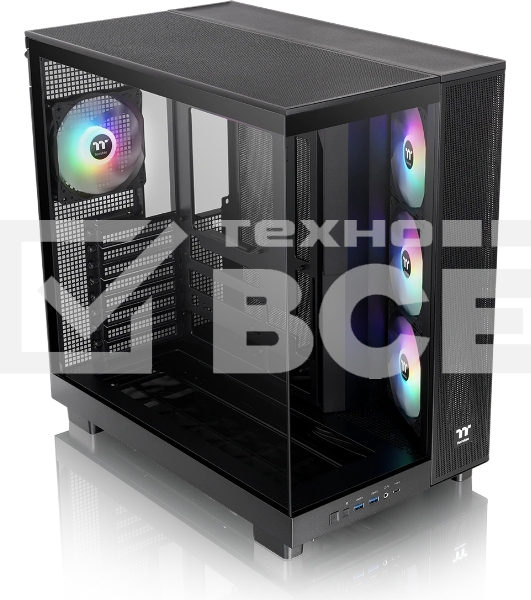 Компьютерный корпус Thermaltake View 380 XL TG ARGB черный без БП E-ATX 2x120мм 2xUSB3.0 audio bott PSU