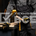 Молоток слесарный Denzel 600 г, кованый квадратный боек, буковая рукоятка, фото3