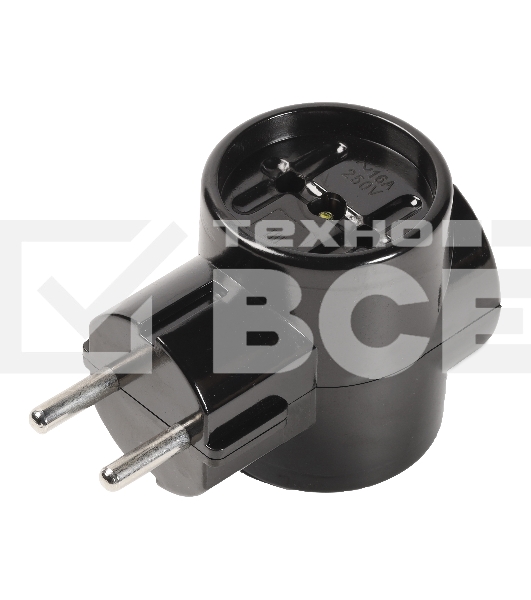 Разветвитель Smartbuy, 3 гнезда без заземления бакелитовый 16А 250B (SBE-16-A06-3z)