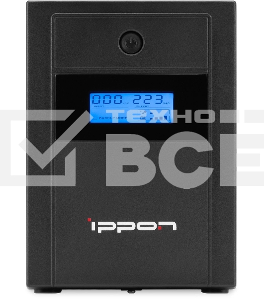Источник бесперебойного питания Ippon Back Basic 1200 LCD Euro 720Вт 1200ВА черный
